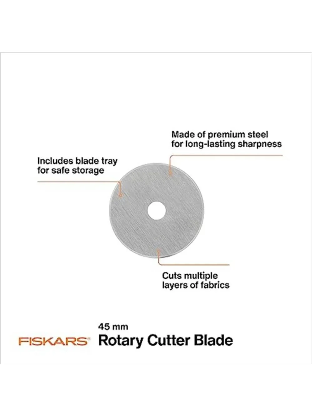 45mm Rotary Blades (5 Pack) - Rotary Cutter Blade Replacement - Crafts Sewing